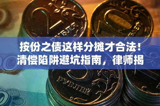 武汉按份之债这样分摊才合法！清偿陷阱避坑指南，律师揭秘关键条款