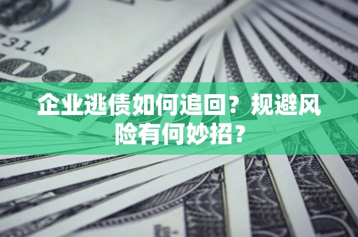 武汉企业逃债如何追回？规避风险有何妙招？