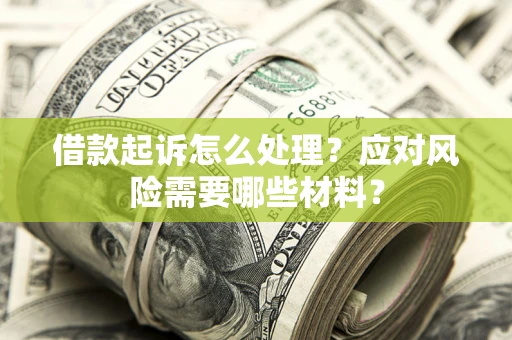 武汉借款起诉怎么处理？应对风险需要哪些材料？