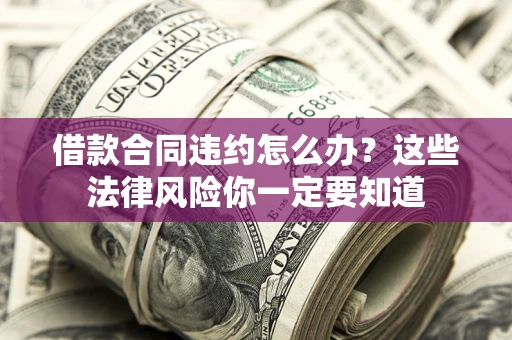 武汉借款合同违约怎么办？这些法律风险你一定要知道