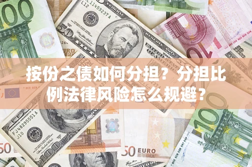 武汉按份之债如何分担？分担比例法律风险怎么规避？