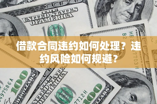 武汉借款合同违约如何处理？违约风险如何规避？